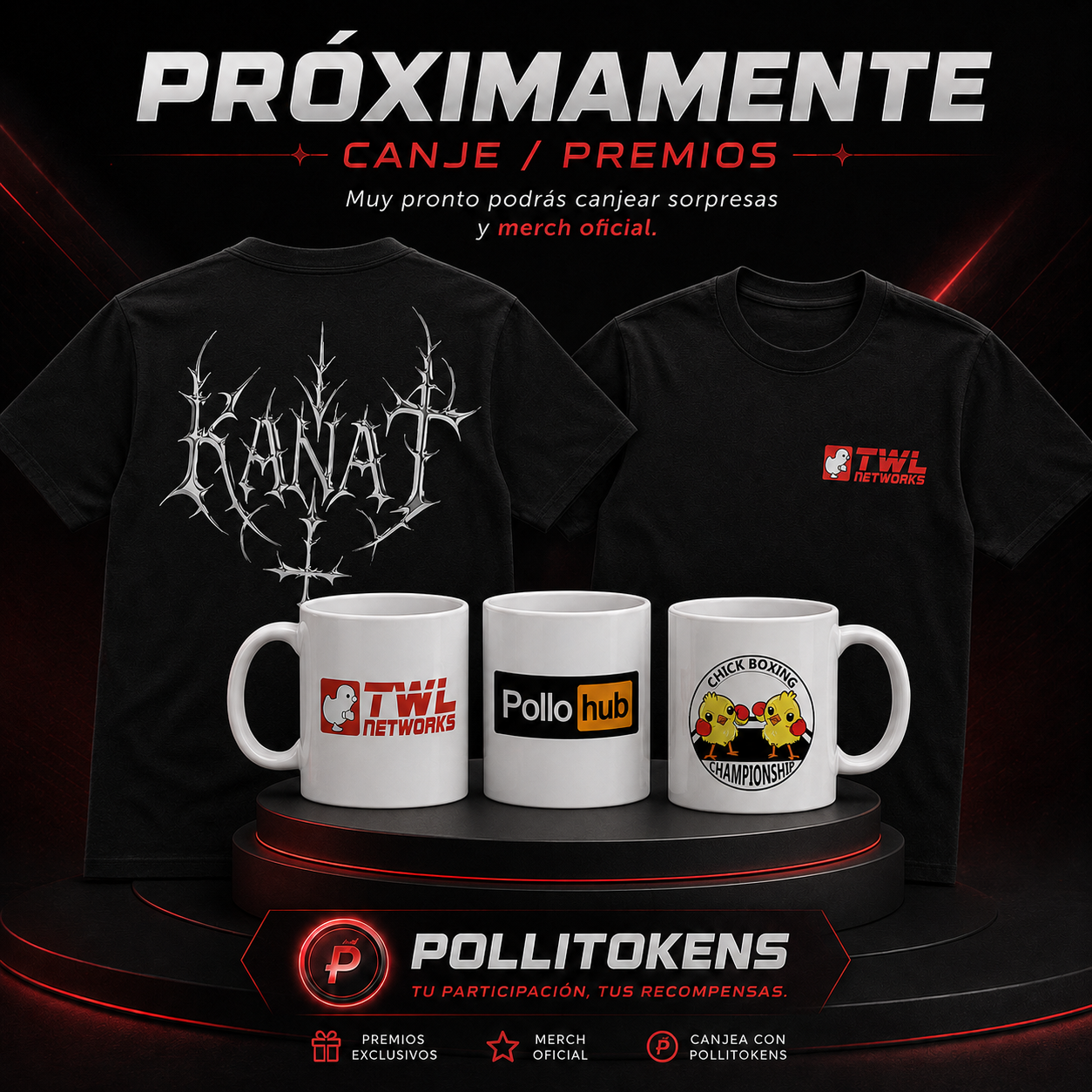 Vista previa de premios y merch